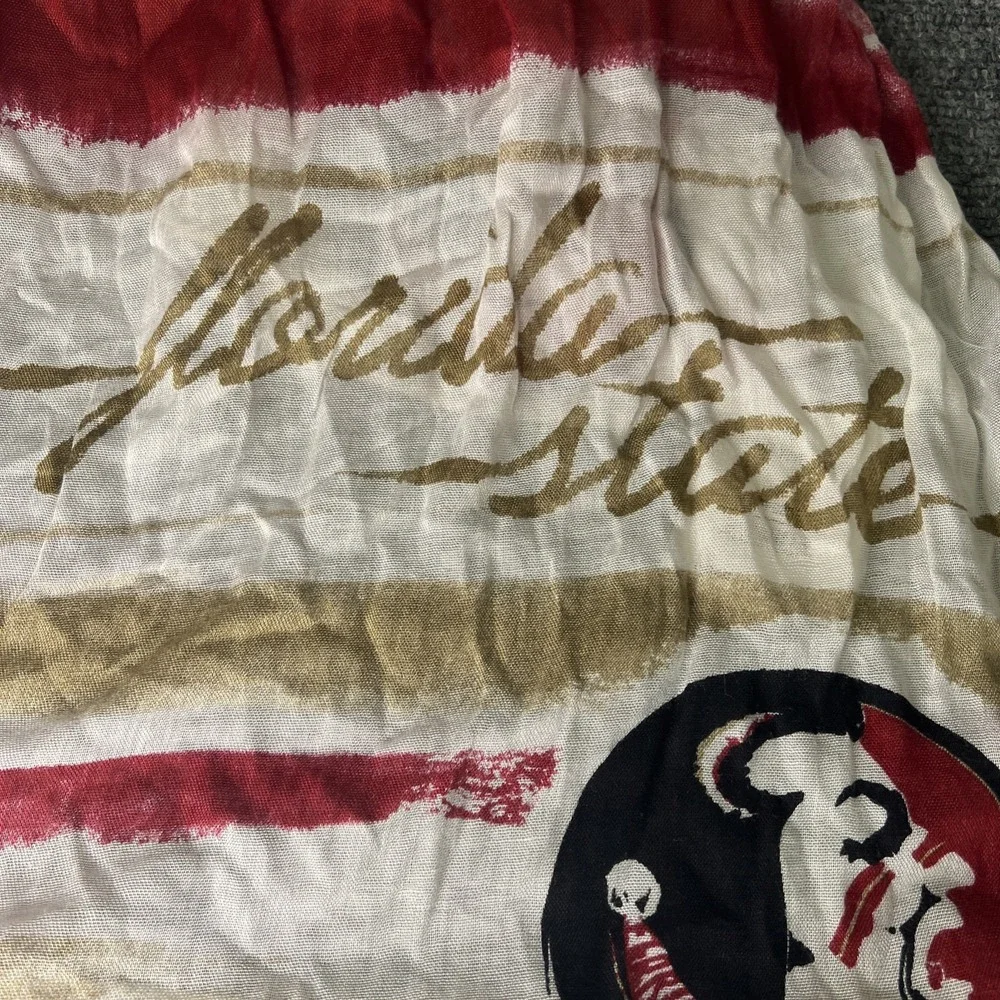 Emerson Street Clothing Co. School Waves Scarf-Red/Gold Striped Lightweight Wrap